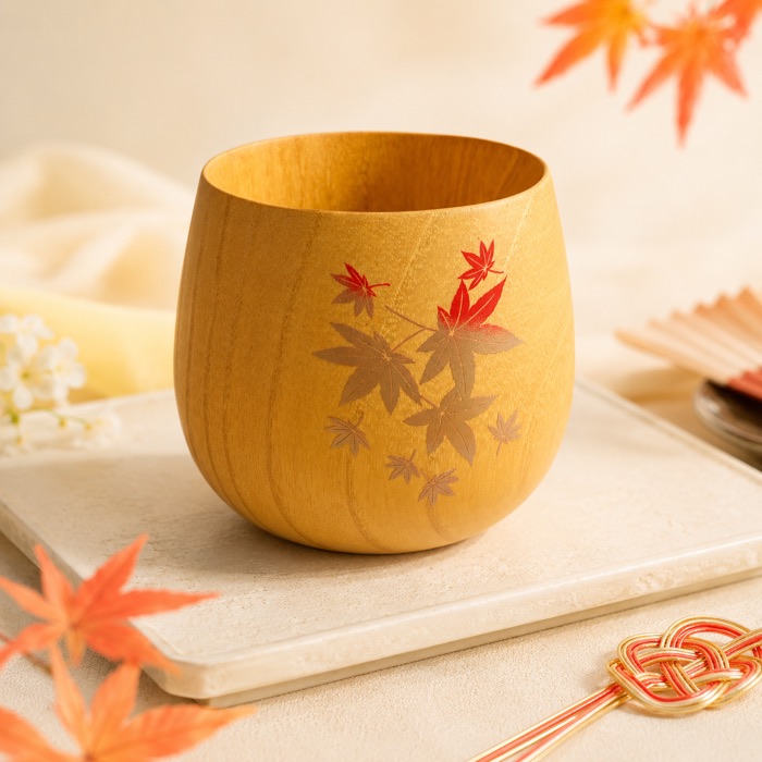 Maple Leaf Wooden Cup