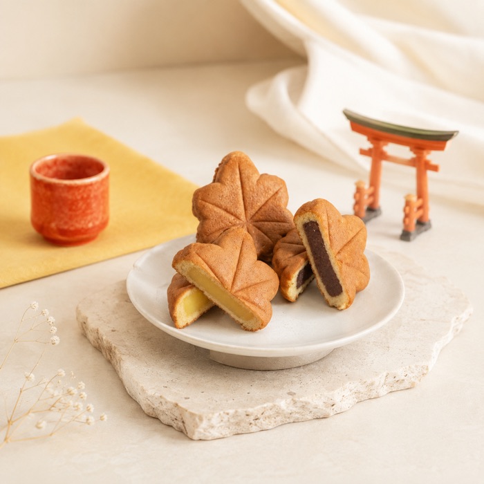 Momiji Manju — Custard Cream Cake